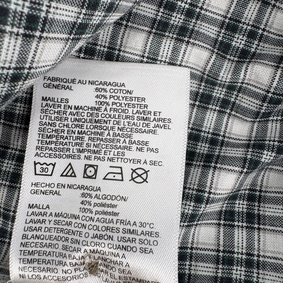 Timberland Pro Flex Black Plaid SS Shirt Men's Med - Picture 8 of 8